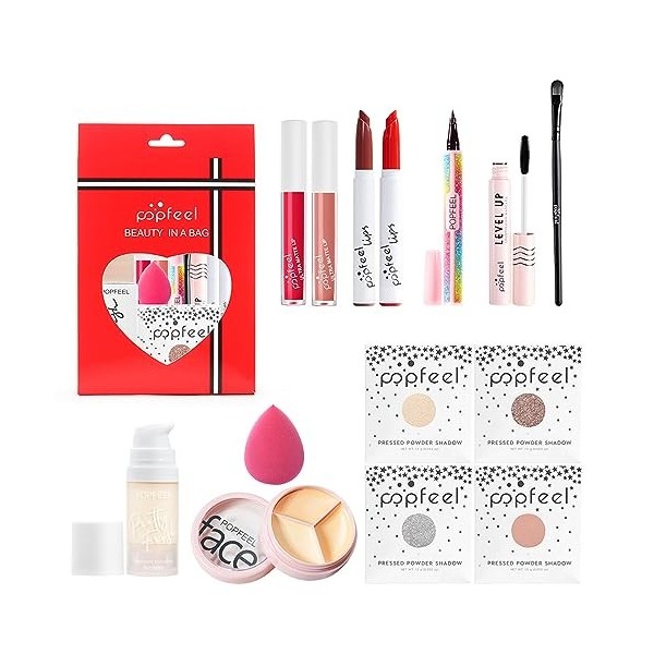 RoseFlower Kit de Maquillage Complet, Cosmetic Makeup Palette Set Cosmetics Set de Maquillage avec Fond de teint, correcteur,