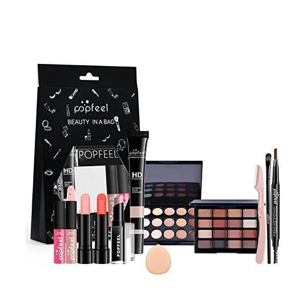 RoseFlower Kit de Maquillage Complet, Cosmetic Makeup Palette Set Cosmetics Set de Maquillage avec Fond de teint, correcteur,