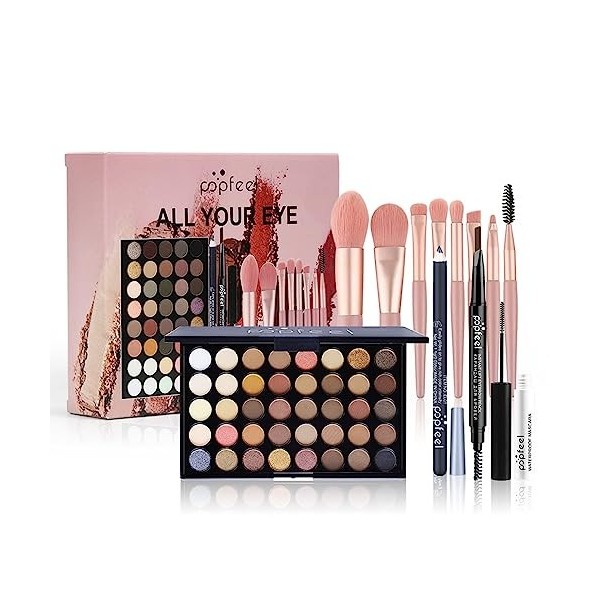 WishesMar Ensemble de Maquillage Tout-en-un Set de Cosmétique Complet pour Yeux Visage Lèvres - Makeup Kit avec Ombre à Paupi