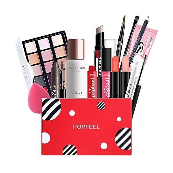 FantasyDay Kit de Maquillage Complet Coffret Ensemble-cadeau de Maquillage Xmas Makeup Gift Set avec Ombres Paupière, Rouge à