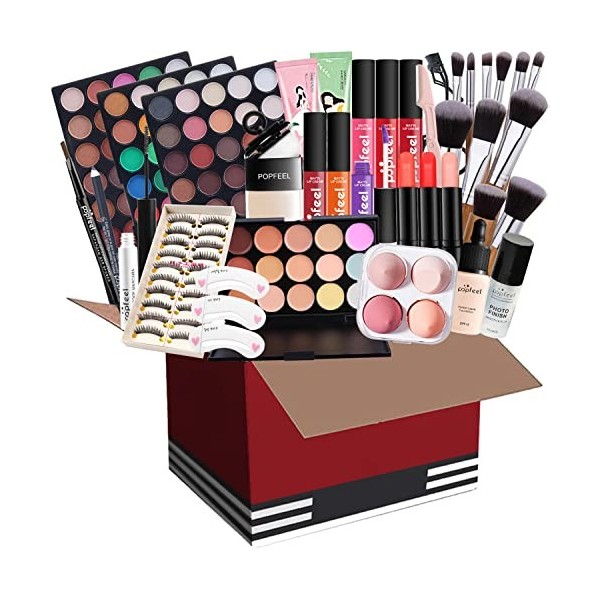 FantasyDay Kit de Maquillage Complet Coffret Ensemble-cadeau de Maquillage Xmas Makeup Gift Set avec Ombres Paupière, Rouge à