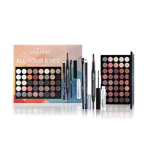 FantasyDay Kit de Maquillage Complet Coffret Ensemble-cadeau de Maquillage Xmas Makeup Gift Set avec Ombres Paupière, Rouge à