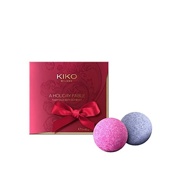 KIKO Milano A Holiday Fable Fairytale Bath Bomb Set | Kit Soin De La Peau : 2 Boules De Bain À La Fleur De Cerisier Et À La L