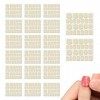 20 Feuilles 480 Pcs Autocollant DOngle de Colle Double Face Autocollant dOngle Adhésif Transparent Nail Glue Jelly Gel Ruba