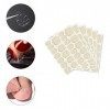 20 Feuilles 480 Pcs Autocollant DOngle de Colle Double Face Autocollant dOngle Adhésif Transparent Nail Glue Jelly Gel Ruba