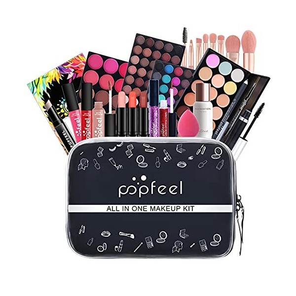 Kit de Maquillage Complet, FantasyDay Coffret de Maquillage Makeup Gift Set avec Ombres Paupières, Rouge à Lèvres, Pinceaux, 