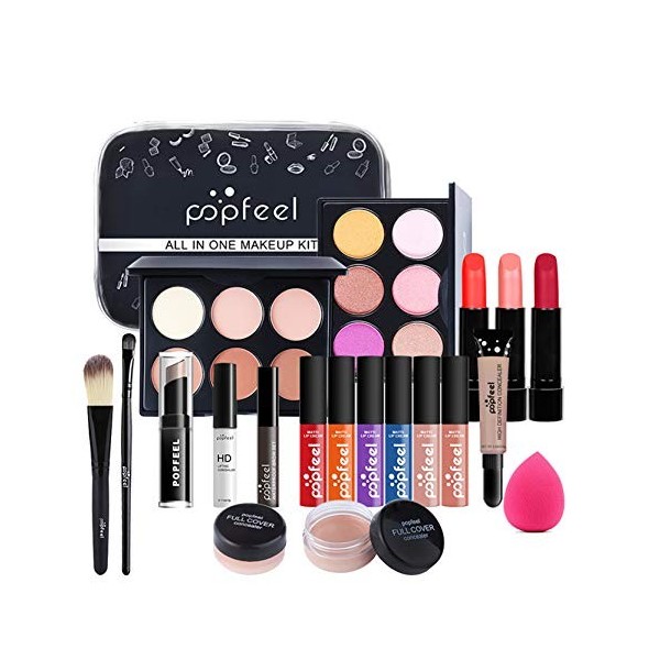 CHSEEA Kit de Maquillage Complet, Coffret Cadeau Coffrets Maquillage Trousse de Maquillage Palette de Maquillage Fards à Paup