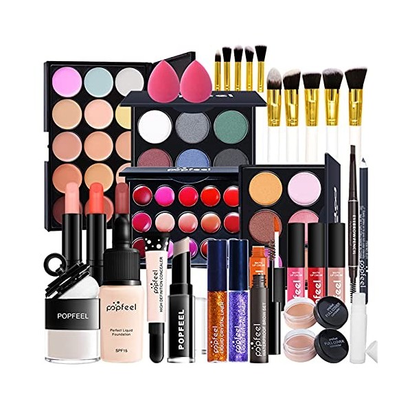 CHSEEA Kit de Maquillage Fard à Paupière Yeux Maquillage, Coffret Cadeau Coffret Maquillage Mallette de Maquillage Set de Maq