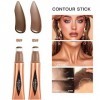 Bâton de maquillage liquide pour contour de visage, surligneur et fard à joues avec coussin applicateur/crème 05 Contour Sti