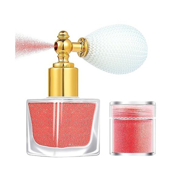 Tolenre Spray de Poudre Paillette, Spray Paillette Corps, Poudre Libre Spray Scintillant, Poudre Scintillante Maquillage, Pou