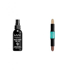NYX Professional Makeup Stick Highlight & Contour, Double Embout, Définition & Brillance, Modulable & Vegan, Wonder Stick, Un