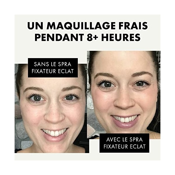 Spray fixateur et apprêt pour le maquillage naturel, spray de maquillage longue durée pour un fini mat et un contrôle de lhu