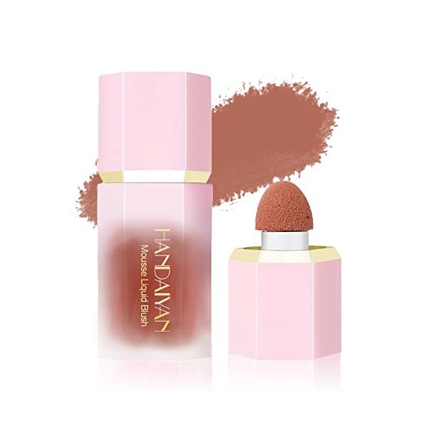 Gl turelifes Cream Liquid blush Cosmetics, blush à coussin dair pour les joues, haute pigmentation, sans poids, mousse de ve