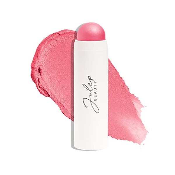 Julep Skip The Brush Crème à Blush Stick – Rose pivoine – Couleur mélangable et à construire – Bâton de maquillage 2 en 1 pou