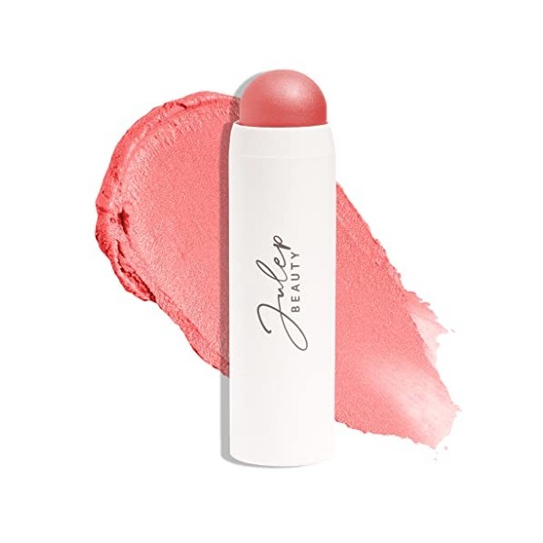 Julep Skip The Brush Crème à Blush Stick – Rose pivoine – Couleur mélangable et à construire – Bâton de maquillage 2 en 1 pou