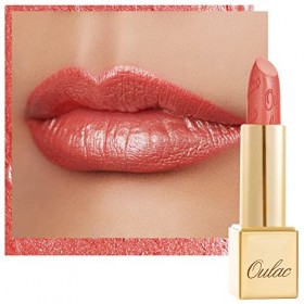 OULAC Métallique Briller Rouge à lèvres Corail, Glitter 3D Longue Durée Haut Pigmenté, Formule Hydratante, Brillant à Lèvres 
