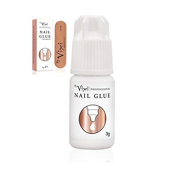 2 x 3g COLLE EXTRA FORTE POUR ONGLES avec LIME DE PRÉPARATION GRATUITS Adhésion et séchage instantanés, De qualité profession