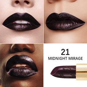 OULAC Rouge à Lèvres Pailleté Métallique, Rouge a Levre Noir Gloss Pailleté, Très Pigmenté & Ultra-hydratant, Halloween Make-