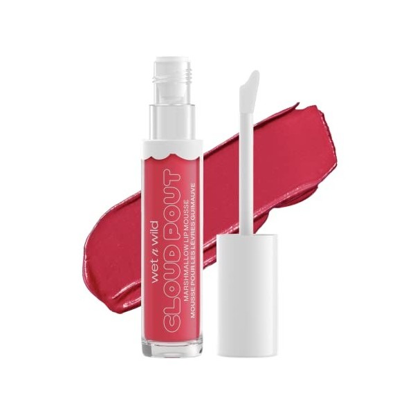wet n wild, Mousse à Lèvres Cloud Pout Marshmallow, Rouge à Lèvres Liquide Mat, Formule Non Desséchante et Longue Durée, avec