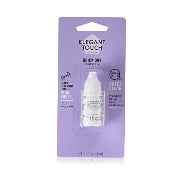 Elegant Touch Colle protectrice à ongles transparente en 4 secondes, 3 ml