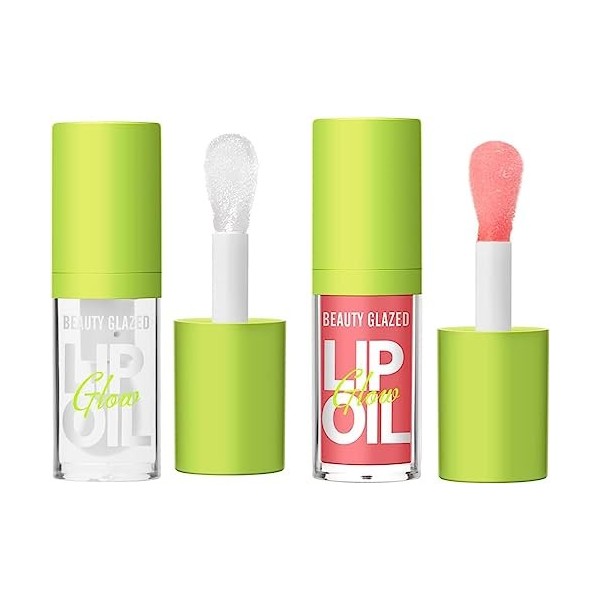 Big Brush Head Pink Lip Gloss Rouges à lèvres Moisturizing Clear Jelly Lip Oil Rouges à lèvres liquides longue durée Anti-sti