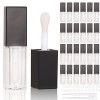 Lot de 24 tubes vides carrés de 5 ml pour gloss à lèvres avec grande baguette