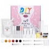 Kit de fabrication de brillant à lèvres DIY - Hydratant la tache à lèvres Ensemble fait main Fun Makeup Gift Set pour femmes 