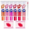 Lip Stain 6 PièCes Tint Peel Off Gloss Rouge à LèVres A Levre Longue Tenue Magique Maquillage Tatouage ImperméAble Peel Off B