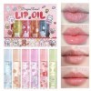 6pcs Roll-On Lip Gloss Set, Set De Gloss à Lèvres Aromatisé Aux Fruits, Maquillage Brillant Pour Les Enfants Et Les Adolescen