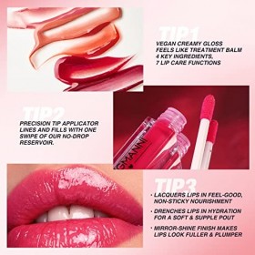 Sitovely 12 Pcs Hydratante Ensemble de rouge à lèvres liquide Lipgloss Lipstick, Très pigmenté Brillant à lèvres coloré, Sexy