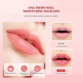 4 PCS Plumping Ensemble d’huile pour les lèvres, Temperature Color Changing Lip Glow Oil, Brillant à lèvres hydratant Baume à
