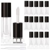 COSIDEA Lot de 14 tubes vides pour gloss à lèvres 6 ml noir 