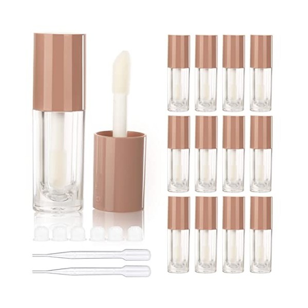 COSIDEA Lot de 14 tubes vides pour gloss à lèvres 6 ml noir 