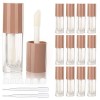 COSIDEA Lot de 14 tubes vides pour gloss à lèvres 6 ml noir 