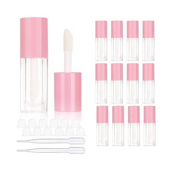 COSIDEA Lot de 14 tubes vides pour gloss à lèvres 6 ml noir 