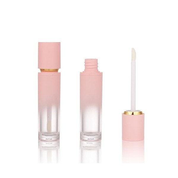 COSIDEA Lot de 30 tubes vides de gloss à lèvres rose dégradé de 8 ml avec applicateur pour flacons dhuile à lèvres en vrac