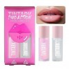 TINTARK Professional Lip Plumper 2 Pcs, Plump, Huiles à lèvres Hydratant & Repulpant, Transparent Lip Volume, Hydrate et Rédu