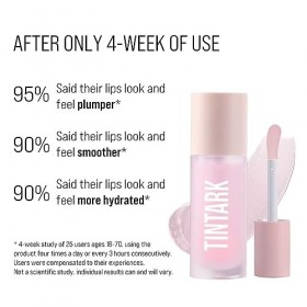 TINTARK Professional Lip Plumper 2 Pcs, Plump, Huiles à lèvres Hydratant & Repulpant, Transparent Lip Volume, Hydrate et Rédu