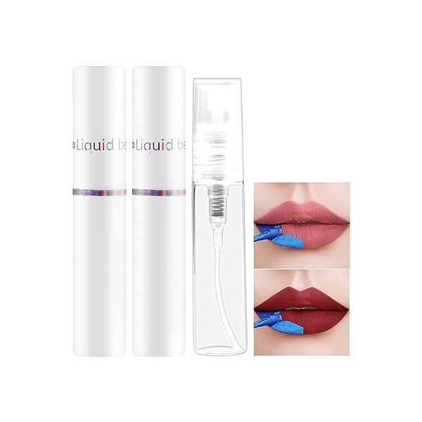 Prreal 2PCS Peel Off Lip Stain, Tasse antiadhésive Peel Off Lipstick, Lip Gloss Peel Off，Long Lasting Waterproof Liquid Lipst