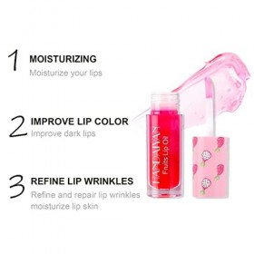 3 pièces huile à lèvres aux fruits brillant à lèvres hydratant hydratant lèvres repulpantes lèvres teintées huile à lèvres à 