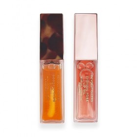 Ensemble "Glossy Lips" Pro de Revolution, Huile pour les Lèvres Rose & Huile Brillante pour les Lèvres Incluses