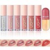 Lip Gloss Set Lip Oil 7 Pièces Lip Glow Oil Gloss Repulpant Levres Huile a Levre Lip Plumper Brillant à Lèvres Lip Maximizer 