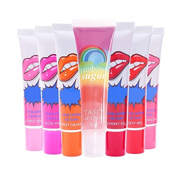 UYDF 6 Colours Brillo de Labios Despegable Women Easy Peel Off Lip Gloss Waterproof Long Lasting Lápiz Labial Tear Pull de La