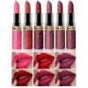 Matte Lipstick Set de 6 rouges à lèvres, nude, rose, café et brun imperméable à leau, formule de rouge à lèvres longue durée