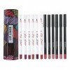 Matte Lip Liner, 12 ColorsWaterproof Rouge à Lèvres Longue Durée Sexy Lip Liner Crayon Maquillage Cosmétique Beauté