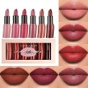 RoseFlower 12 couleurs Crayon Lipstick Lipliner Set, Non-Stick Cup Matte Lipstick Pen Imperméable à l’eau Longue Durée Velvet