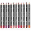 Beteligir Crayon à lèvres 12 couleurs imperméable à leau non marquant Matt Velvet Lipstick Pen, Matte Lip Liner Pencil Set, 