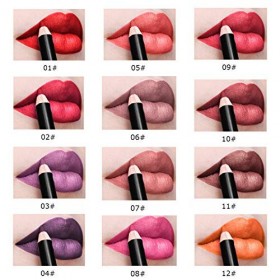 Lip Liner, Ksndurn Crayon à Lèvres Jeu de 12 Couleurs - Longue Durée, Résistant à leau et Mat, Maquillage Pour Dessiner ou R