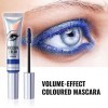 Mascara Coloré et Eyeliner, MKNZOME 6 Couleurs Mascara Waterproof Longue Tenue Mascara Fibre de Soie 4d Maquillage Femme Yeux