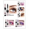 MKNZOME Mascara Waterproof, Mascara Effet Faux Cils Extensions de Cils Mangas, Mascara Couleur Bouteille de Vin Rouge, Longue